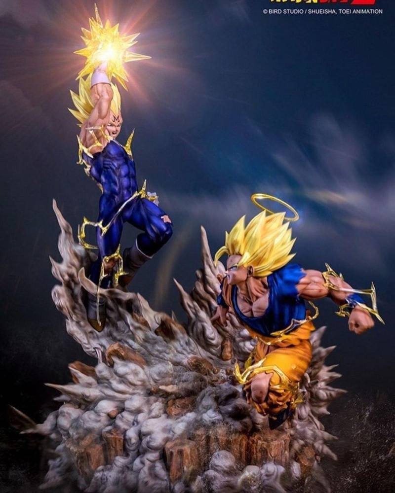 Anime - Dragon Ball Z - Majin Vegeta vs Goku 3D Print Model .c4d .max .obj .3ds .fbx .stl .blend 