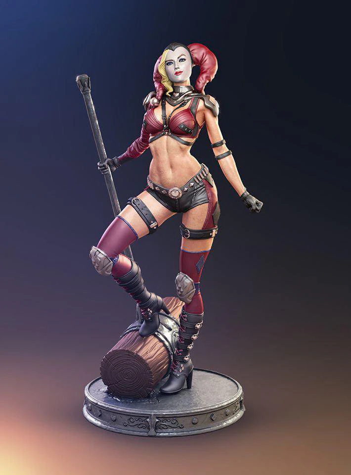 DC- Batman - Harley Quinn 3D Print Model .c4d .max .obj .3ds .fbx .stl .blend