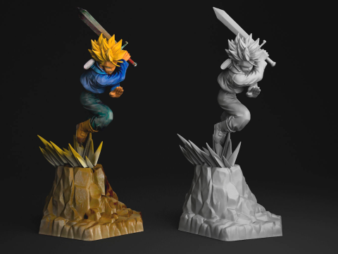 Trunks Goku Vegeta SS 3D Print Model