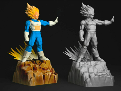 Trunks Goku Vegeta SS 3D Print Model