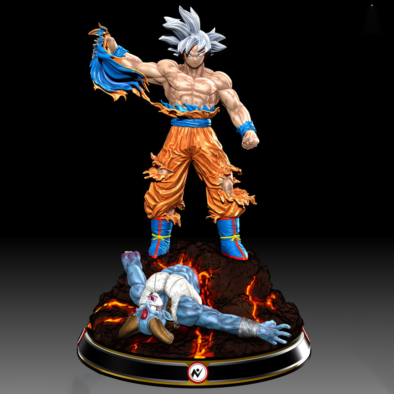 Goku vs Moro 3D Baskı Modeli .c4d .max .obj .3ds .fbx .stl .blend 