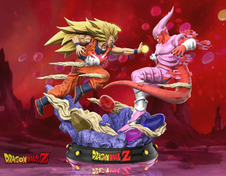 Goku vs Janemba 3D Print Model .c4d .max .obj .3ds .fbx .stl .blend