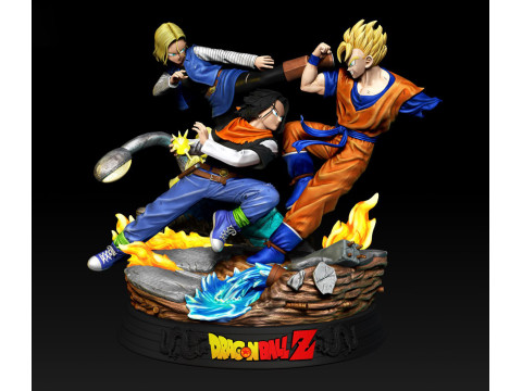 Future Gohan vs N18 N17 3D प्रिंट मॉडल