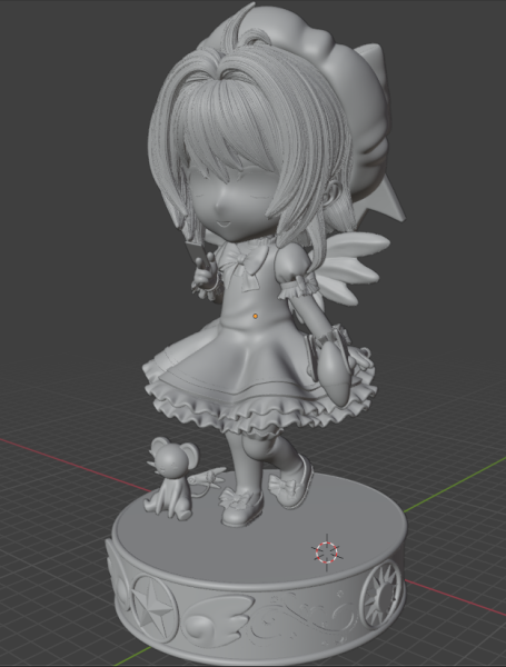 Sakura Card Captor - Chibi 3D-Druckmodell .c4d .max .obj .3ds .fbx .stl .blend 