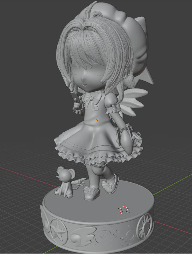 Sakura Card Captor - Chibi 3D Print Model .c4d .max .obj .3ds .fbx .stl .blend 