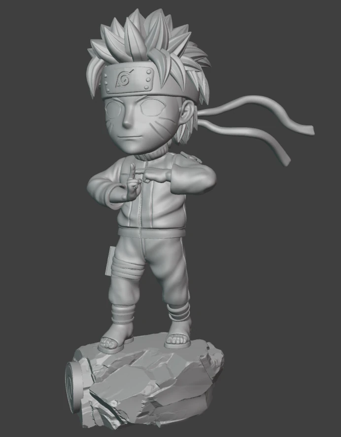 Naruto - Chibi 3D Print Model .c4d .max .obj .3ds .fbx .stl .blend 
