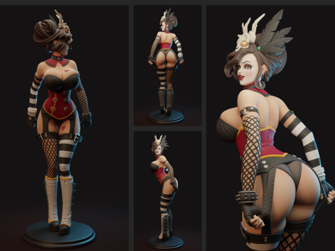 Mad Moxxi Borderlands Inspired 3D Printable Model ADULT Optional Modelo de Impressão 3D