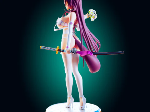 Battleship Empress Fantasy Naval Warrior-Inspired Adult Art 3D Print Model