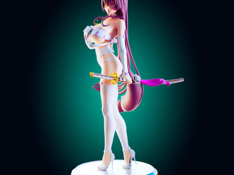Battleship Empress Fantasy Naval Warrior-Inspired Adult Art 3D Print Model