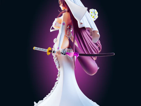 Battleship Empress Fantasy Naval Warrior-Inspired Adult Art 3D Print Model