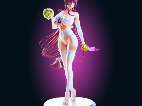 Battleship Empress Fantasy Naval Warrior-Inspired Adult Art 3D Baskı Modeli
