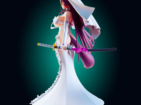 Battleship Empress Fantasy Naval Warrior-Inspired Adult Art 3D Print Model