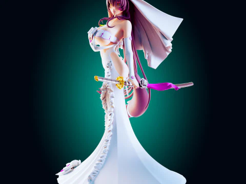 Battleship Empress Fantasy Naval Warrior-Inspired Adult Art 3D Print Model
