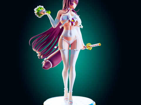 Battleship Empress Fantasy Naval Warrior-Inspired Adult Art 3D Baskı Modeli