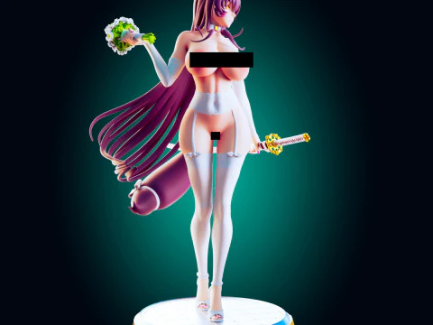 Battleship Empress Fantasy Naval Warrior-Inspired Adult Art 3D Print Model
