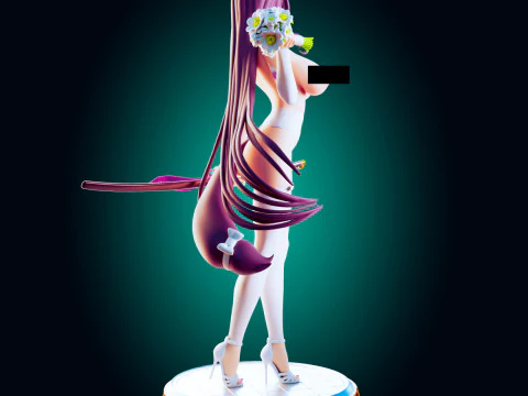 Battleship Empress Fantasy Naval Warrior-Inspired Adult Art 3D Print Model