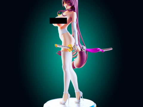 Battleship Empress Fantasy Naval Warrior-Inspired Adult Art 3D Print Model