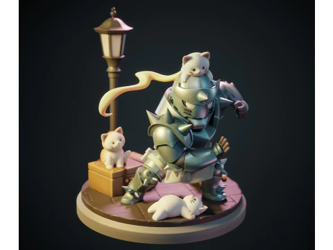 अल्फोंस एल्रिक चिबी स्टाइल एसटीएल 3डी प्रिंट मॉडल 3D प्रिंट मॉडल