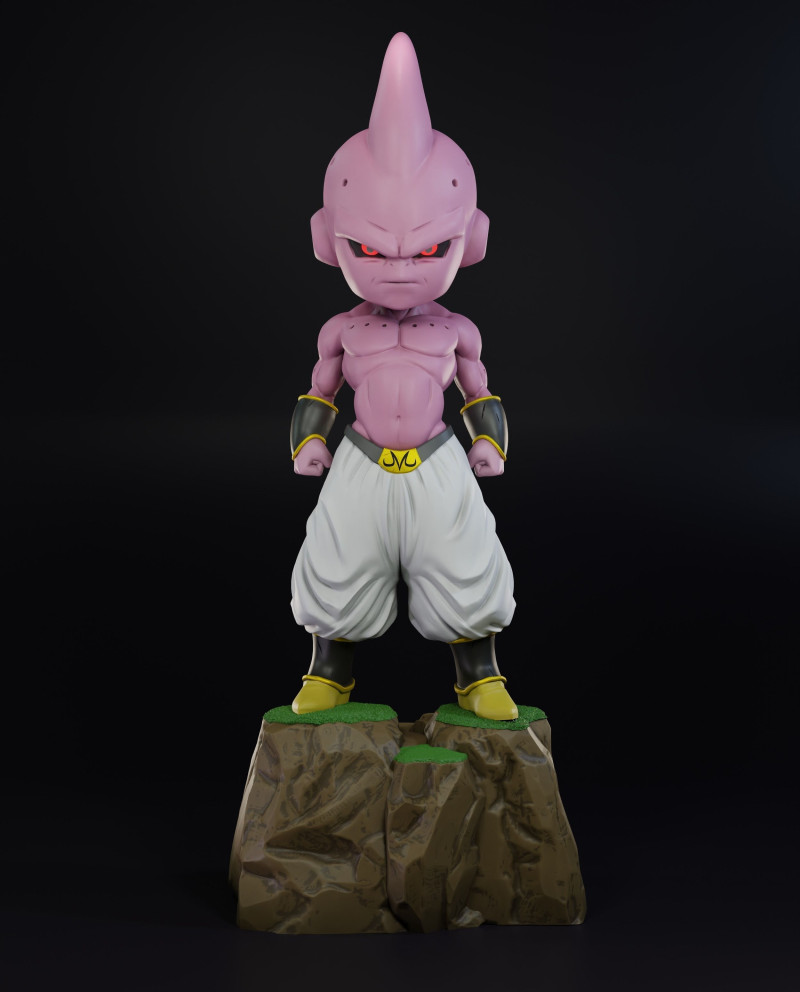Kid Buu Chibi Style STL 3D Print Model 3D-Druckmodell .c4d .max .obj .3ds .fbx .stl .blend