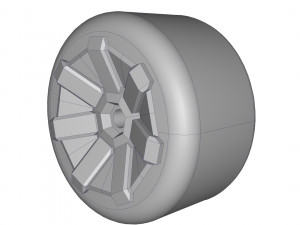 Tesla Cybertruck 1-64 Scale HW Wheel 3D 打印模型