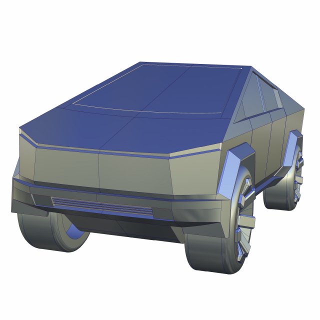 Tesla Cybertruck 1-64 Scale Full 3D Print Model Modelo de Impressão 3D .c4d .max .obj .3ds .fbx .stl .blend