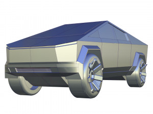 Tesla Cybertruck 1-64 Scale Full 3D Print Model Modelo de Impressão 3D