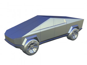 Tesla Cybertruck 1-64 Scale Full 3D Print Model Modelo de Impressão 3D