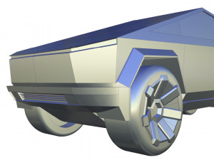 Tesla Cybertruck 1-64 Scale Full 3D Print Model Modelo de Impressão 3D