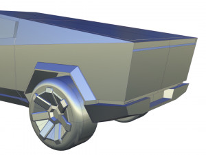 Tesla Cybertruck 1-64 Scale Full 3D Print Model Modelo de Impressão 3D