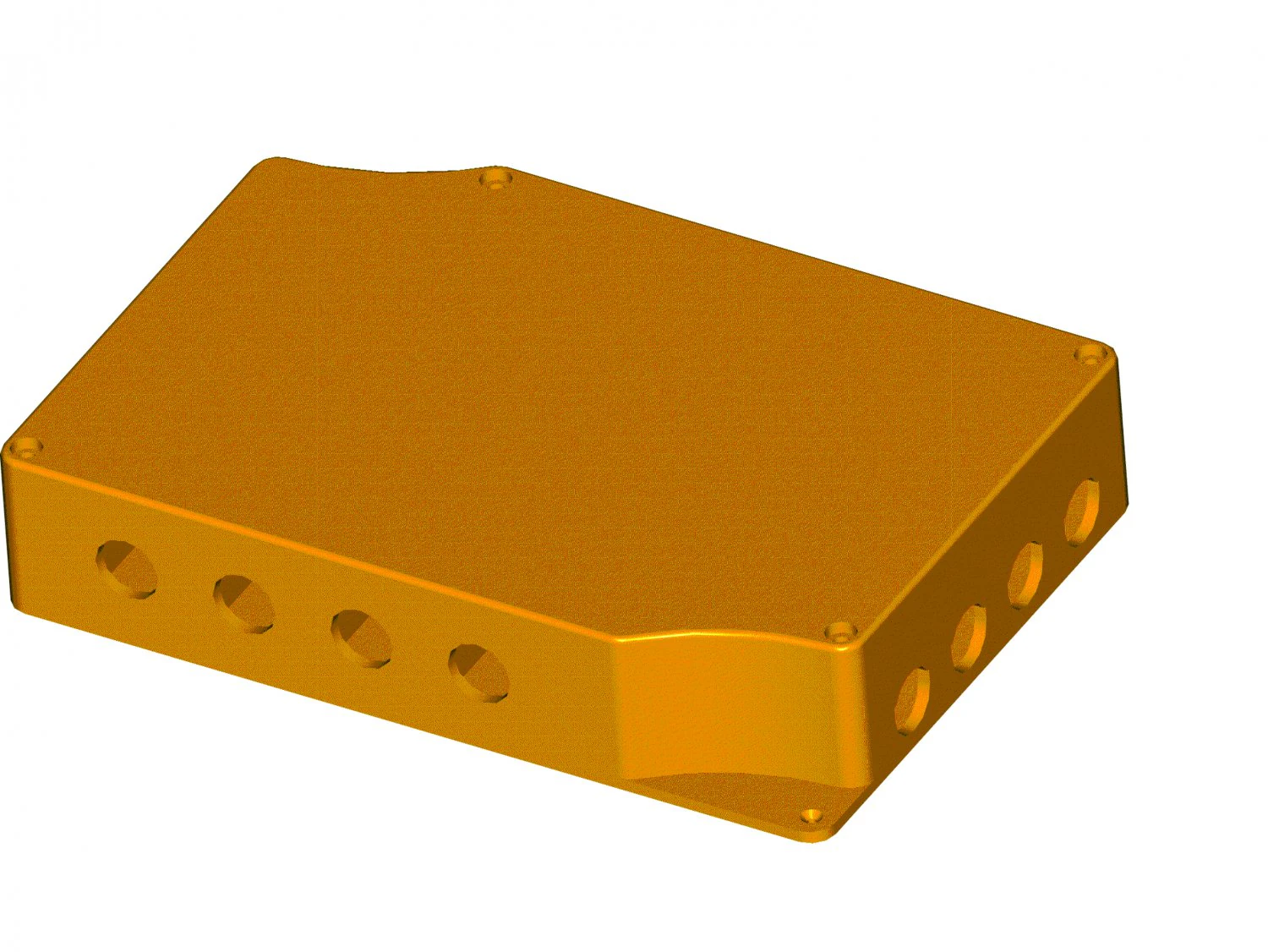 CAJA DE CONEXIONES EQUIPO DE GRABACION DVR 4 CANALES - 4C CCTV CONNECTION BOX 3D Print Model .c4d .max .obj .3ds .fbx .stl .blend