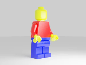 Minifigura padr&atilde;o Lego Modelo 3D