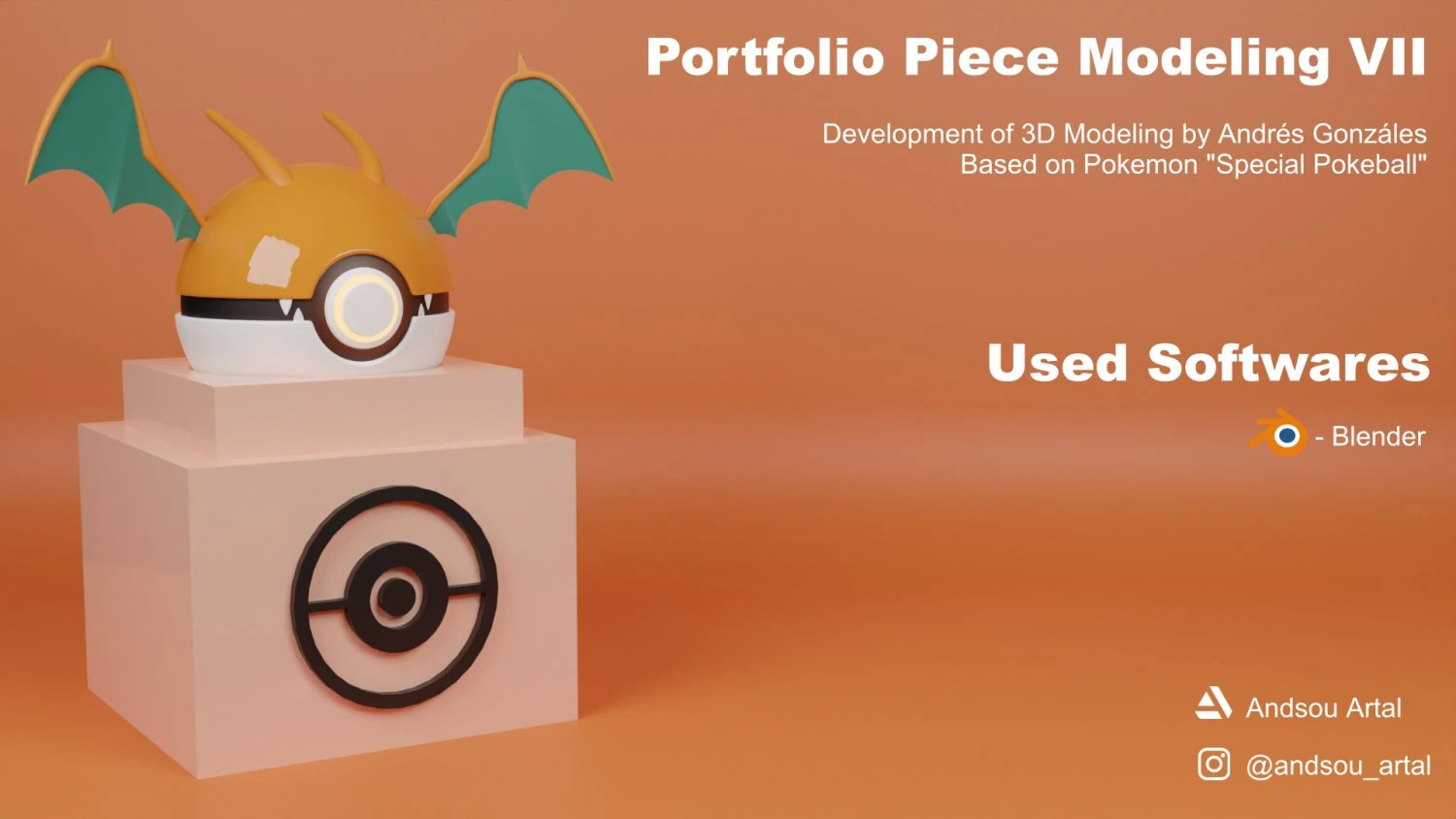 Charizards Pokeball 3D Model .c4d .max .obj .3ds .fbx .stl .blend 