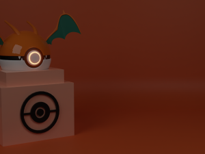 Charizards Pokeball 3D Model