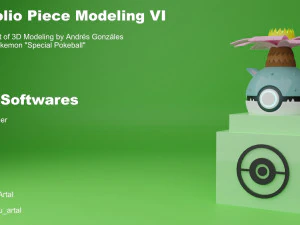 Venusaurs Pokeball 3D Model