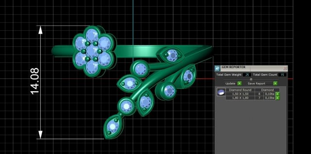 Ring Branch 3D Model .c4d .max .obj .3ds .fbx .stl .blend 