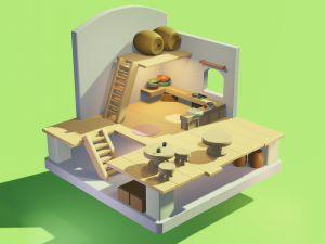Mini shop or mini caffe bar 3Dモデル