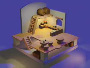 Mini shop or mini caffe bar 3D Model