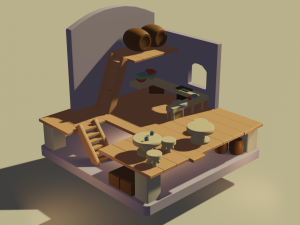 Mini shop or mini caffe bar 3D 模型