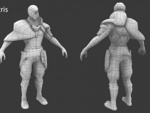 Stylized samurai from the first and third person Low-poly 3D मॉडल