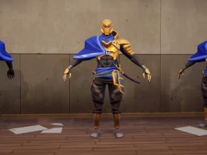 Stylized samurai from the first and third person Low-poly 3D मॉडल