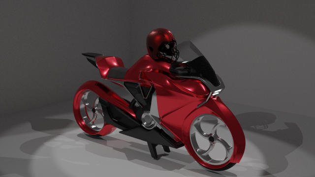 Motorcycle of the future 3D Model .c4d .max .obj .3ds .fbx .stl .blend