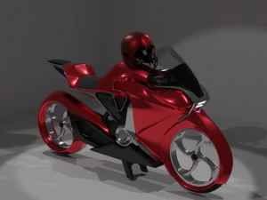 Motorrad der Zukunft 3D Modell
