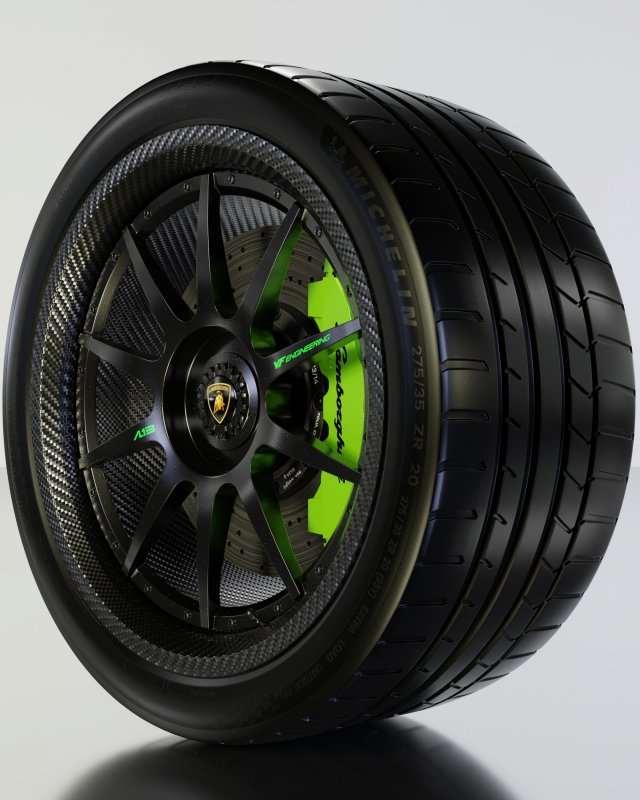 Car rim AL13 CF-VF TROFEO Carbon Fiber 3D Model .c4d .max .obj .3ds .fbx .stl .blend 
