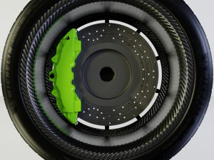 Car rim AL13 CF-VF TROFEO Carbon Fiber 3D Model