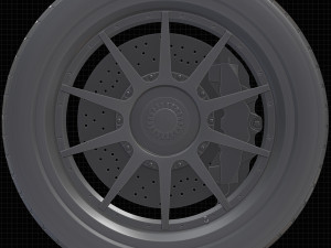 Car rim AL13 CF-VF TROFEO Carbon Fiber 3D Model