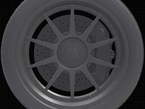 Car rim AL13 CF-VF TROFEO Carbon Fiber 3D Model