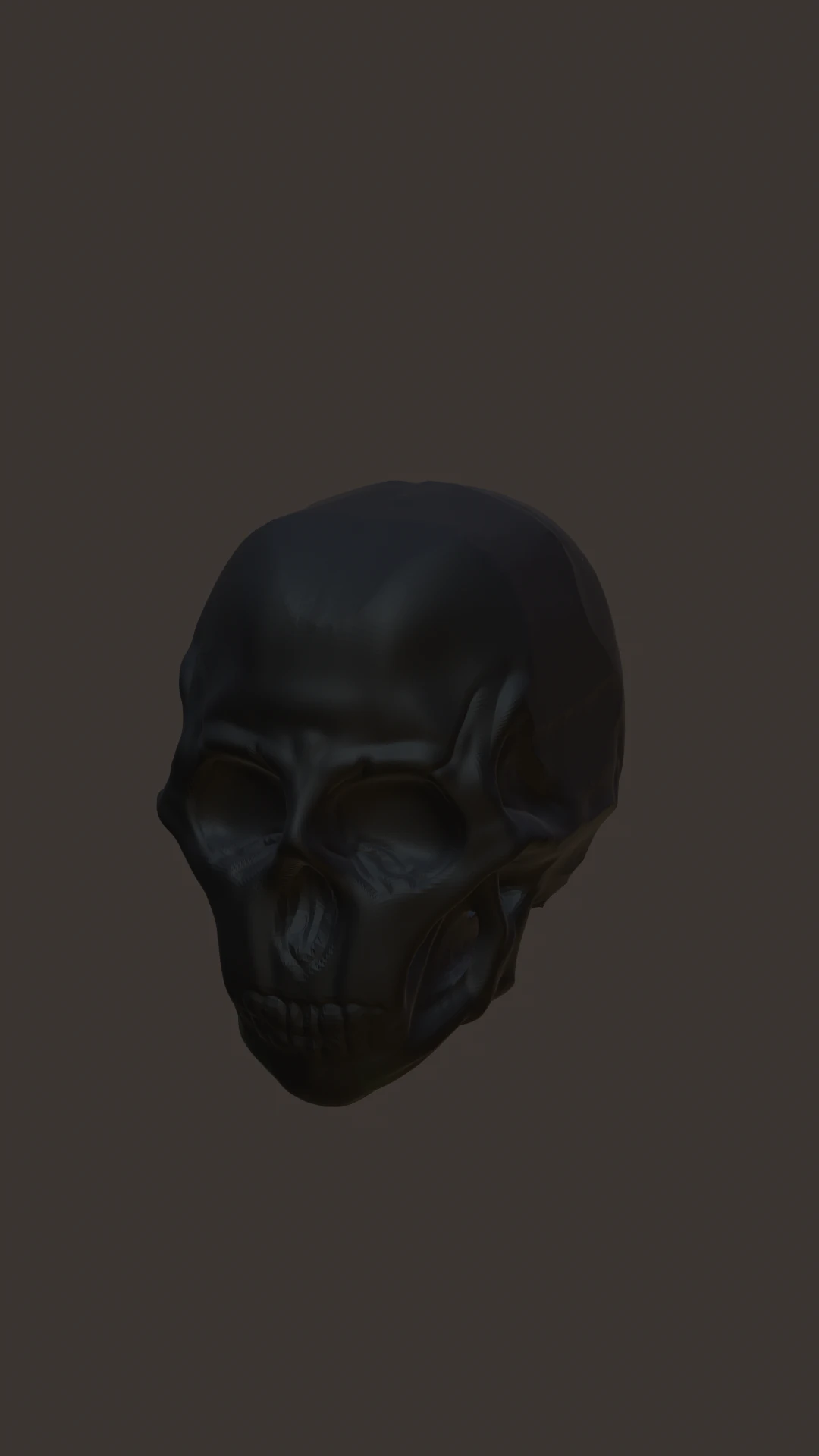 Black skull 3D Model .c4d .max .obj .3ds .fbx .stl .blend 