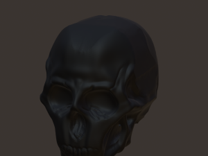 Black skull Model 3D