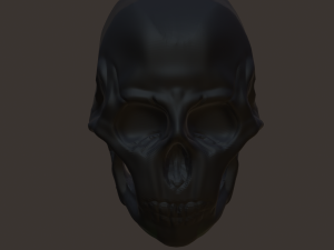 Black skull Modèle 3D