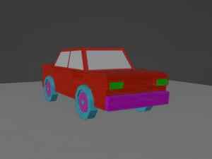 Lowpoly Car 3D Model